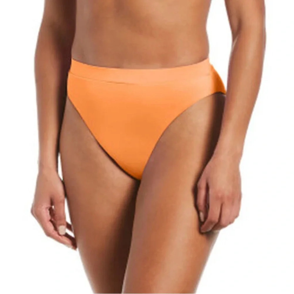 Nike Women's High Waist Bikini Bottom Size XXL Orange - Picture 1 of 7